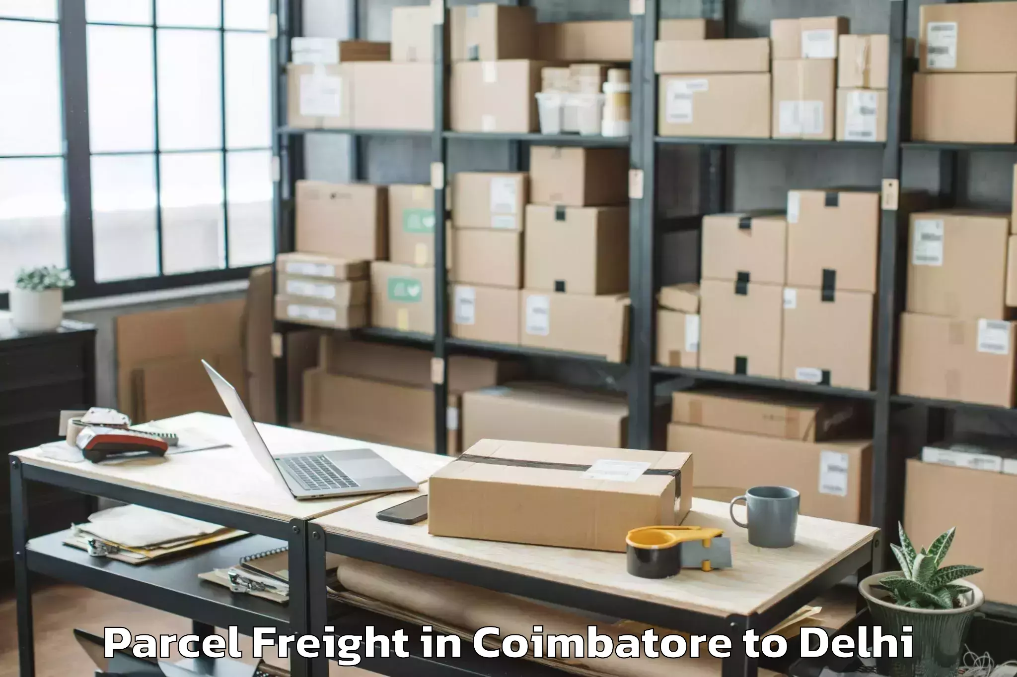 Top Coimbatore to Punjabi Bagh Parcel Freight Available